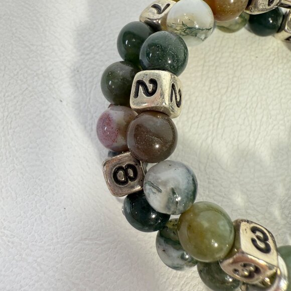 Nursing Bracelets by Organic MamaStone Beads Counting Time Keeping Memory Wire - Picture 8 of 9